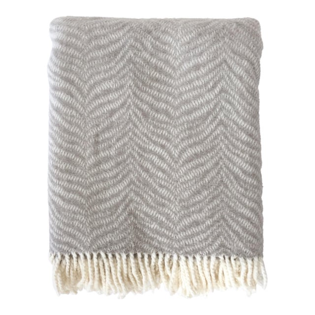 Fringed Gray Tiger Throw Blanket Chairish