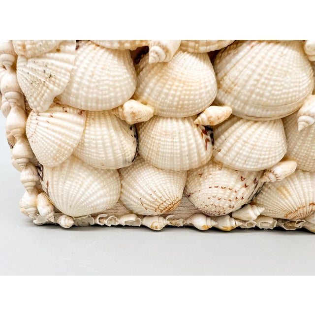 Vintage Coastal Shell Box – Philippine Shellcraft Decorative Storage – Organic Modern / Boho Coastal For Sale In Houston - Image 6 of 18