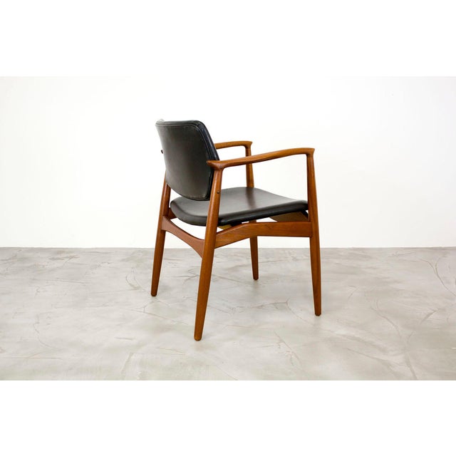 Black Danish Teak Model 67 Captains Chair attributed to Erik Buch for Orum Møbelfabrik, 1960s For Sale - Image 8 of 13