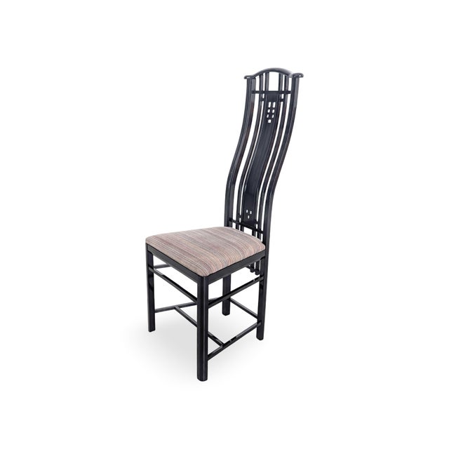 Black Chairs by Umberto Asnago for Giorgetti, Italy, Set of 3 For Sale - Image 5 of 11