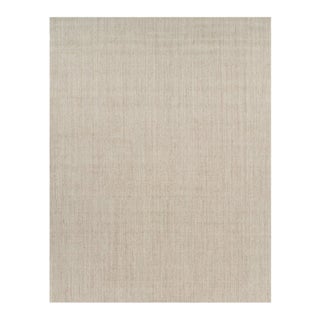 Rug & Kilim’s Oversized Modern Textural Solid Rug in Beige Tones and Striae - 14x18 For Sale
