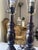 1990s Pair of Vintage-Style Dark Wood-Look Table Lamps For Sale - Image 5 of 9