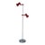 Red Metal Dual Shade Floor Lamp Mid-Century Modern 1970s For Sale