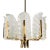 Chandelier with Structured Glass Leaves by Carl Fagerlund for Orrefors Sweden, 1960s For Sale - Image 9 of 9