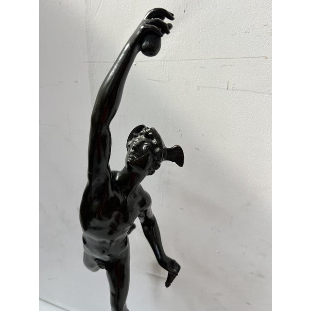Claudion, Mercury with Brown Patina. 19th Century, Bronze For Sale - Image 4 of 16