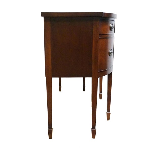 Vintage Antique Solid Mahogany Traditional Duncan Phyfe Style 99" Sideboard Buffet 314 For Sale - Image 12 of 13