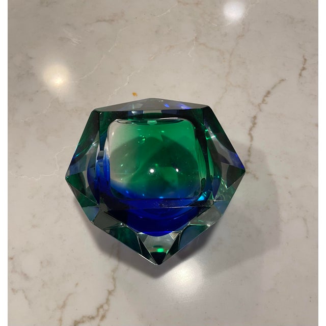 1960s Murano Glass Geometric Ashtray Bowl For Sale - Image 5 of 6