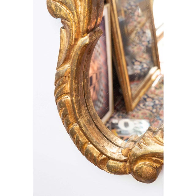 Gold French Baroque Style Gold Leaf Gilt Wood Mirror, 1950s For Sale - Image 8 of 9