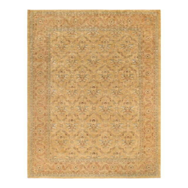 Pasargad Home Ferehan Lamb's Wool Area Rug, 8'11" X 11' 5", Gold For Sale