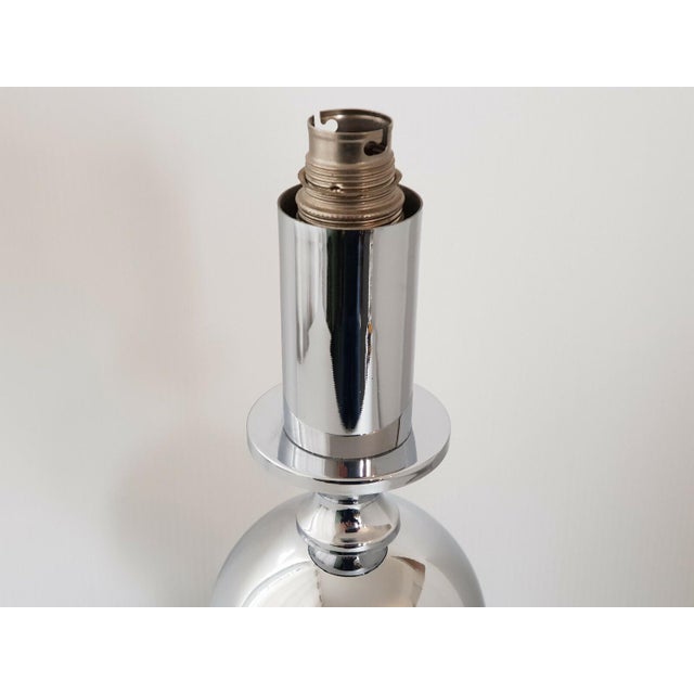 1970s Vintage Table Lamp in Chrome Steel, 1970s For Sale - Image 5 of 7