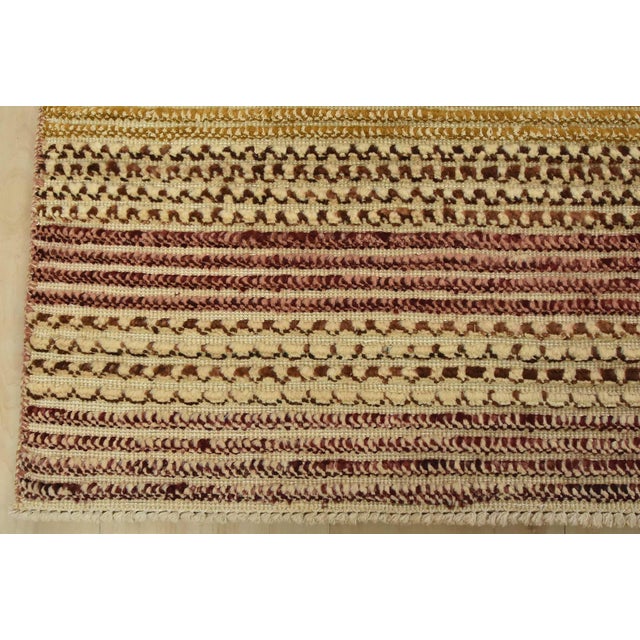 Gabbeh Rug 7’10” X 9’11” Multicolor Wool Striped Hand-Knotted Carpet For Sale - Image 12 of 15