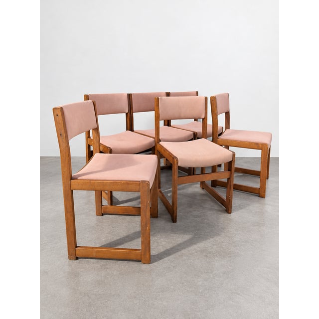 Modernist Cubic Dining Chairs, 1970s, Set of 6 For Sale - Image 9 of 9