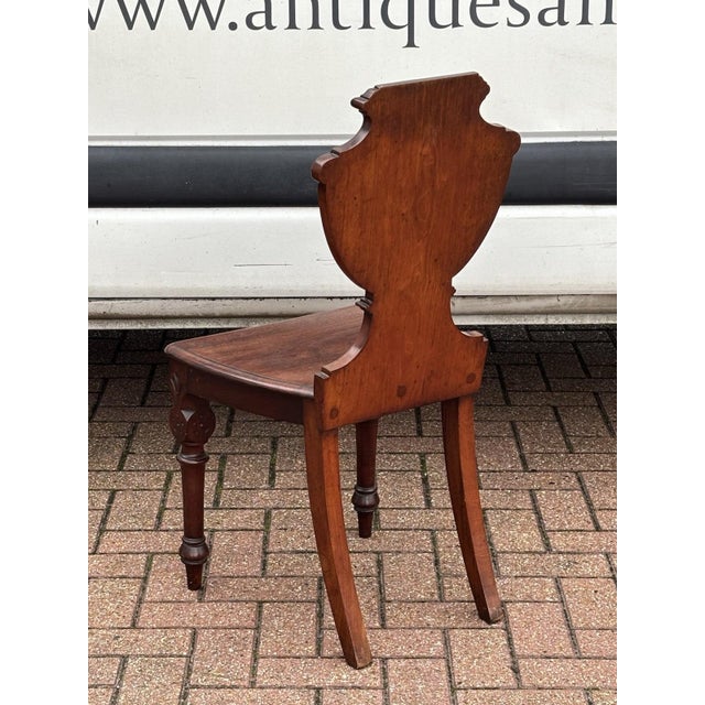 Victorian Mahogany Waiting Room Chair For Sale - Image 6 of 7