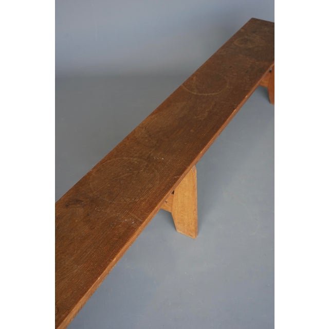 Long Mid-Century Dutch Bossche School Church Bench, 1950s For Sale - Image 12 of 15