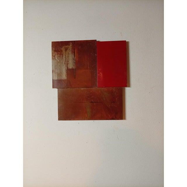 Metal Contemporary Abstract Rust, Varnish and Aerosol on Metal "N 34 " by Andre Debono For Sale - Image 7 of 11