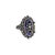 Black Silver and Gold Ring with Enamel and Diamonds, 19th Century For Sale - Image 8 of 8