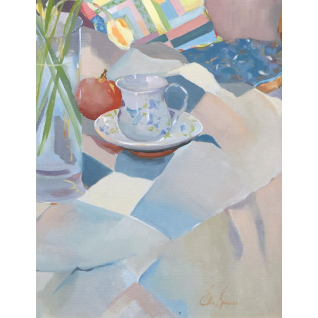 Large Vintage Post Impressionist Still Life by Ellin Spadone For Sale In New York - Image 6 of 9