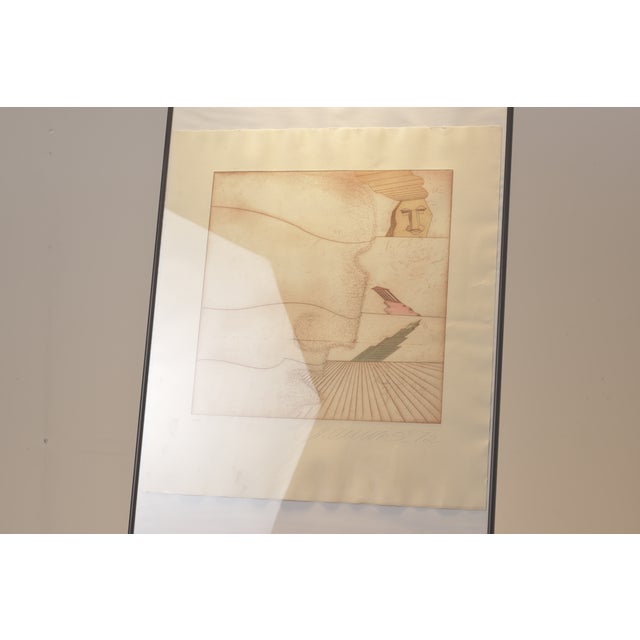 Stefan Wewerka, Drypoint Etchings, Hand-Colored, 1972, 7 Pieces, No. 51/55 For Sale - Image 3 of 18