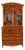 Antique George III Inlaid Flame Mahogany Secretaire Bookcase, 1815 For Sale