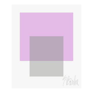 The Interaction of Lavender and Gray Fine Art Print 35" X 45" by Liz Roache For Sale