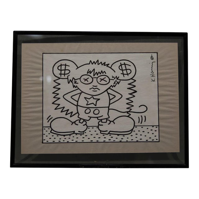 Mid 20th Century Marker on Paper - Keith Haring For Sale