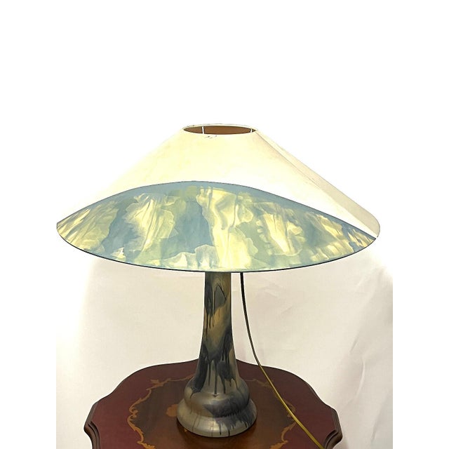 Pate De Verre Fabric Shade Table Lamp, 1950s For Sale - Image 12 of 12