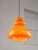 Mid-Century Modern Italian Orange Glass and Brass Pendant Lamp, 1960s For Sale - Image 13 of 18