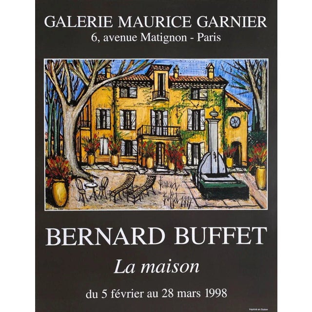 1998 Bernard Buffet Garnier Gallery Poster For Sale