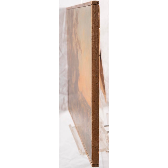 François Louis Fritz De Niederhäusern, Pastoral Scene at Sunset, Oil on Canvas For Sale - Image 4 of 10