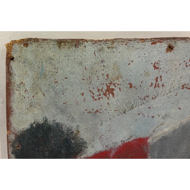 Antique Folk Art Barn Painting - Maine For Sale - Image 4 of 7