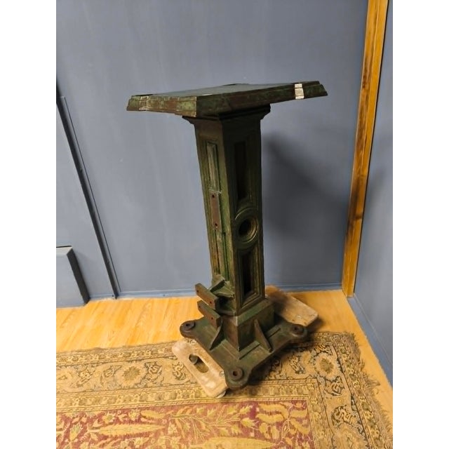 Large Cast Iron Pedestal with Cast Iron Machine Leg, 1890s, Set of 2 For Sale - Image 17 of 18