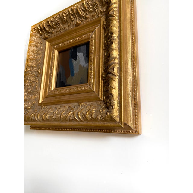 "Semi Darkness" 2026 Mini Painting With Vintage Frame by Jessalin Beutler For Sale - Image 4 of 4