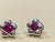 1 Carat Natural Round Ruby Stud Earrings 14 Karat White Gold, Post Back For Sale - Image 4 of 18