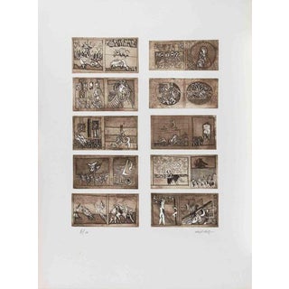 Mariangelo Zappitelli, Illustrated Frames, 1978, Etching For Sale