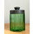 Vintage Octagonal Green Glass Canister For Sale - Image 11 of 12