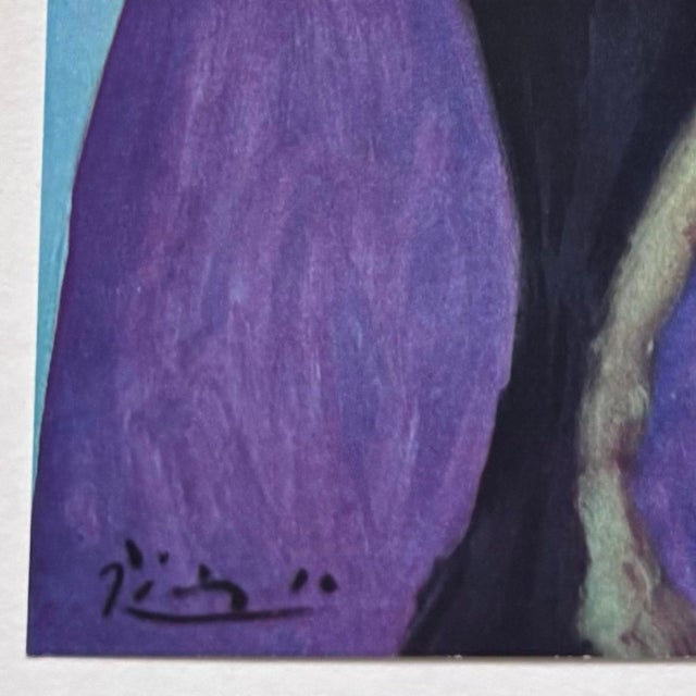 1940s After Pablo Picasso, Portrait of "Portrait of D. M." | Limited Edition | Signed in Plate | 1940s Swiss Lithograph For Sale - Image 5 of 7