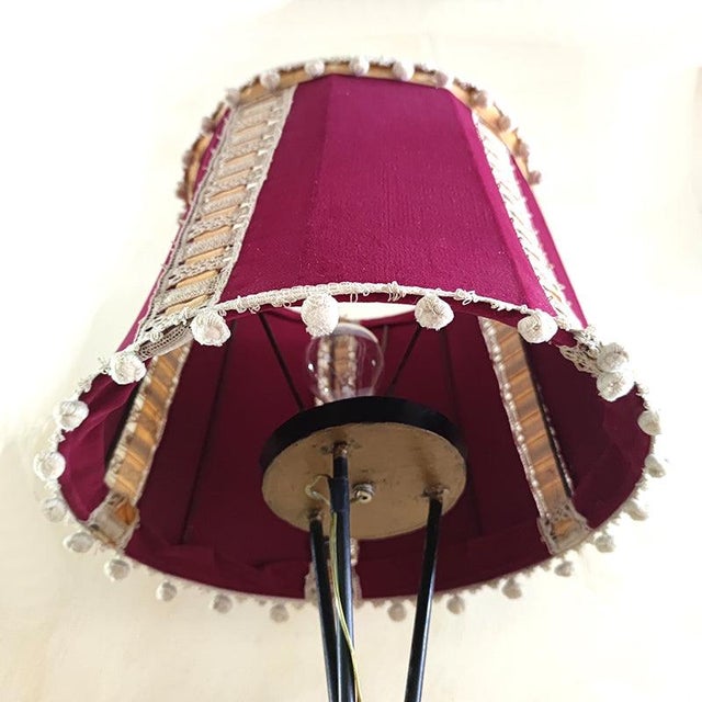 Vintage Floor Lamp in Velvet, in Very Good conditions. Designed 1980 to 1989 European Plug (up to 250V).The wiring of this...