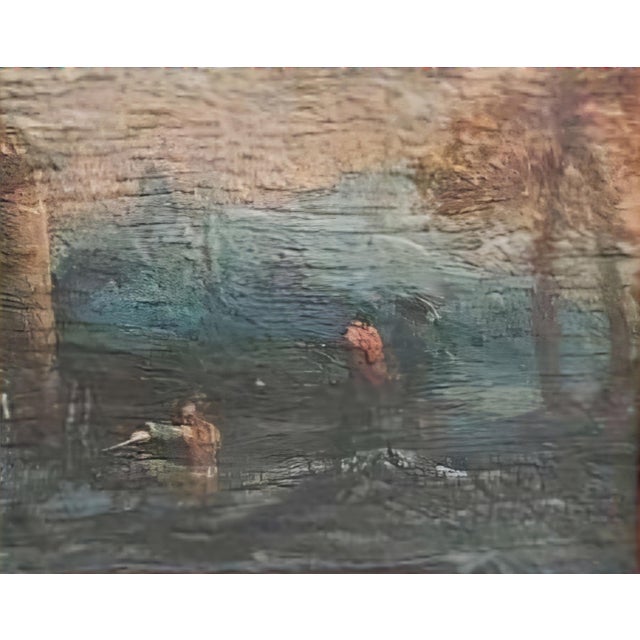 17th Century Pair of Flemish Cabinet Landscapes, Oil on Oak Panel, 17th Century. For Sale - Image 5 of 10