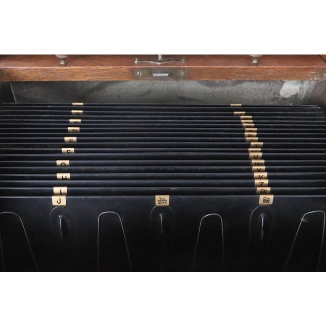 Brown Antique the McCaskey Register Co. Quarter Sawn Oak File Cabinet For Sale - Image 8 of 16