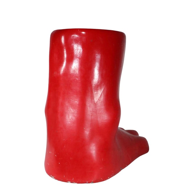 Postmodern Mid 20th Century Giant Red Fiberglass Foot For Sale - Image 3 of 13
