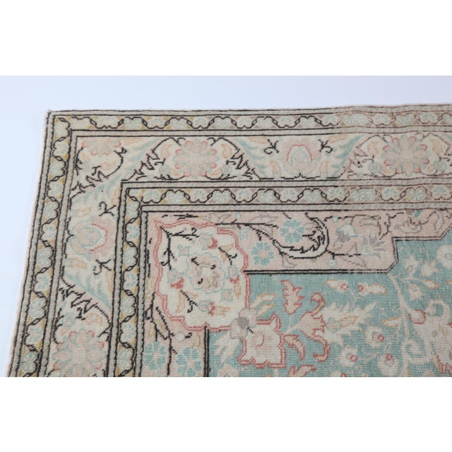 1960 Handmade Double Knotted Turkish Floor Rug -4' 9'' X 6' 10'' For Sale - Image 10 of 15