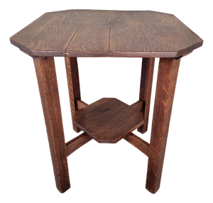 Mission / Arts & Crafts L&jg Stickley Oak Clip-Corner Lamp Table Circa. 1910.