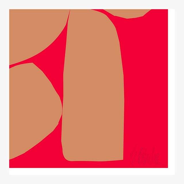 Not Yet Made - Made To Order Tulip in Caramel and Red Fine Art Print 39" X 55" by Liz Roache For Sale - Image 5 of 6