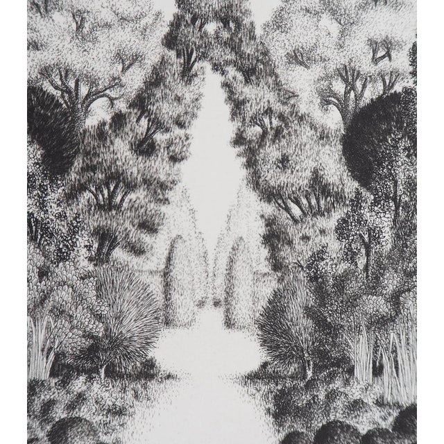François Houtin, North Entrance of the Garden of Earthly Delights, 1979, Etching For Sale - Image 5 of 6
