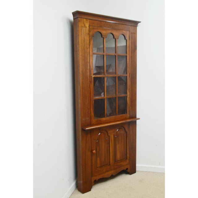 Traditional Stickley Cherry Corner Cabinet For Sale - Image 3 of 10