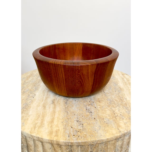 Here is a classic staved teak salad bowl from Dansk International, created by iconic designer Jens Quistgaard (JHQ). This...