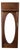 Ornately Carved Wood Door With Beveled Oval Glass For Sale