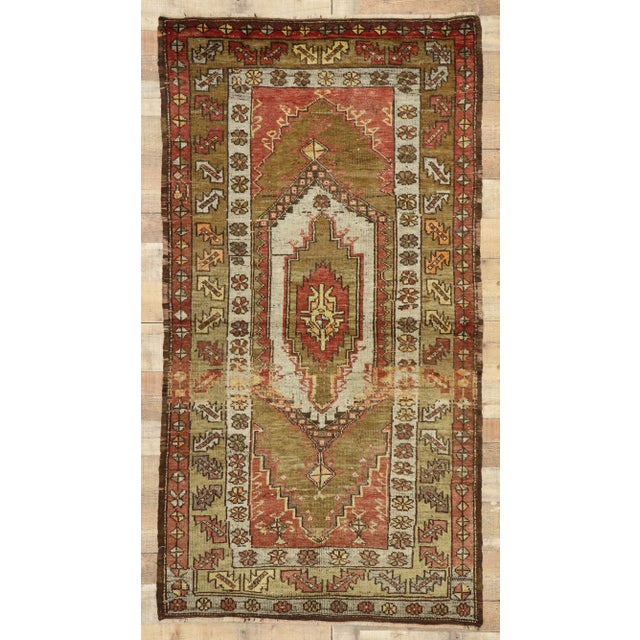 Brown Vintage Turkish Oushak Rug - 03'07 X 06'08 For Sale - Image 8 of 8
