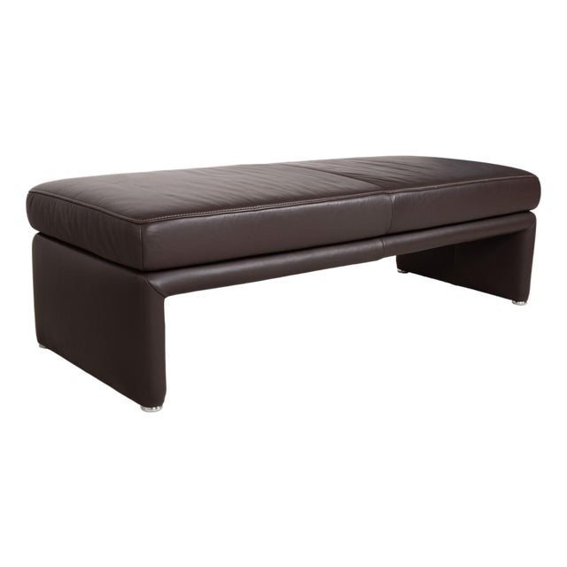 Raoul Ottoman in Brown Leather from Koinor For Sale