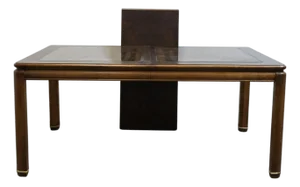 Unique Furniture Contemporary Modern Asian Inspired 68" Dining Table W. Glass Top